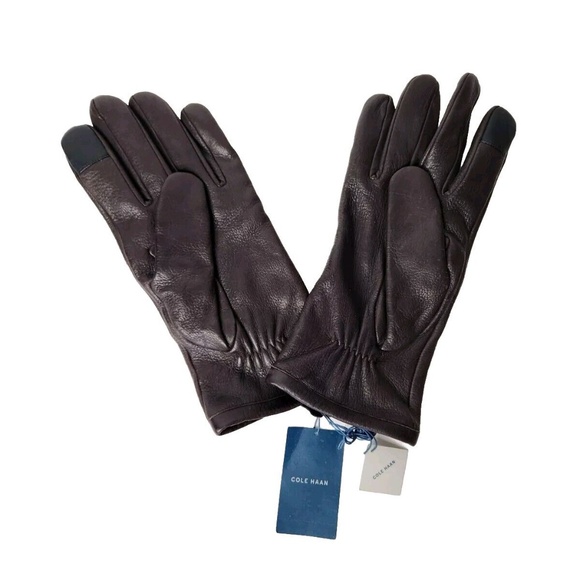 Cole Haan Tech Friendly Brown Leather Glove L NWT $130